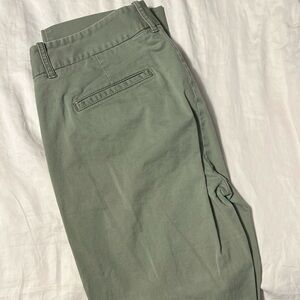 Size six j crew green chino pants